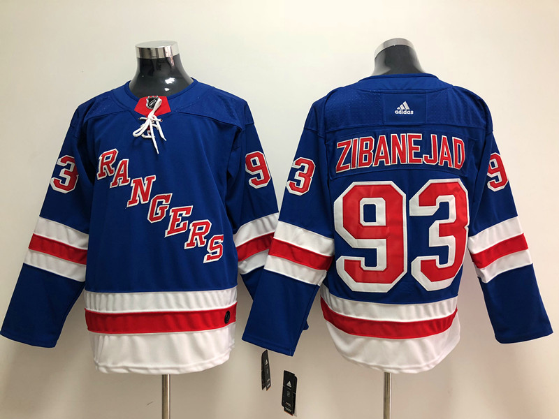 Men's New York Rangers Mika Zibanejad #93 Blue Jersey